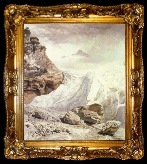 framed  John Edward Brett The Glacier at Rossenlaui, ta009-2